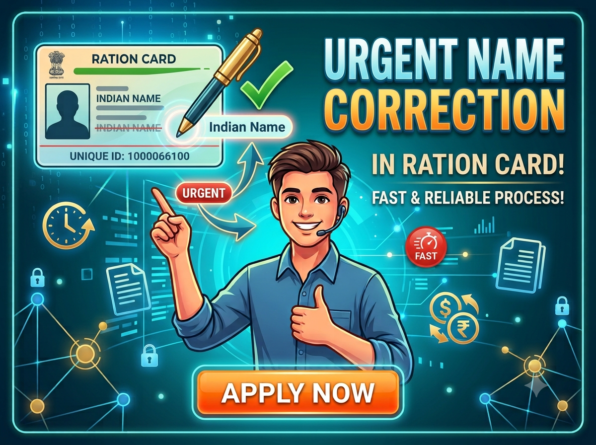 Name Correction in Ration Card